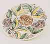 Plate blue brown flowers