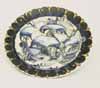 Plate blue ship
