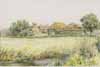 Stream with farm buildings